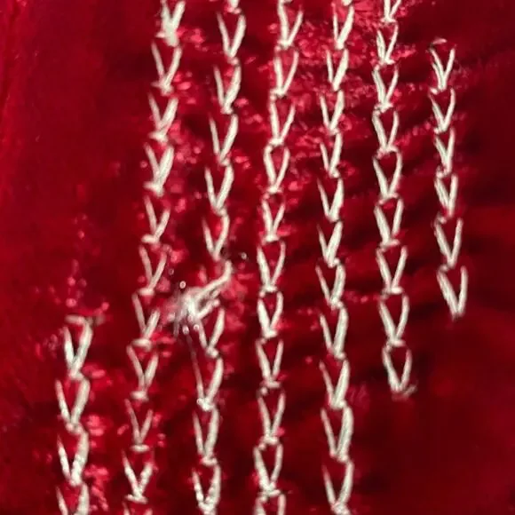 Sundance Velvet Embroidered Beaded Button Up Tunic Red Women Medium - Picture 9 of 9